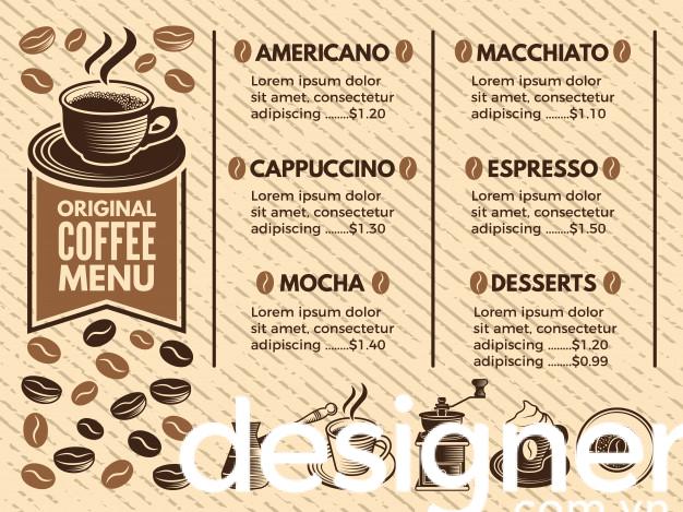 Top 7 phong cách thiết kế menu quán Cafe | Designer Group